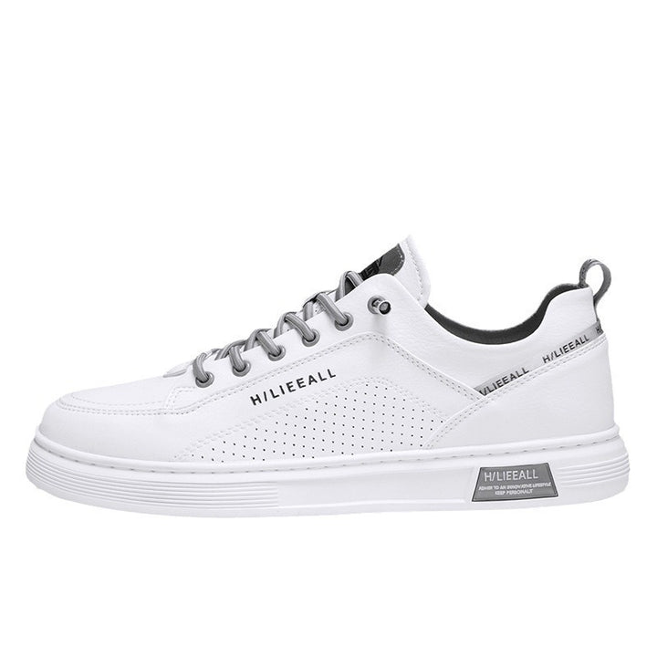Herren niedrig geschnittener Sneaker mit perforierter Seitenwand, Metallösen und gedämpfter Plateausohle Drune