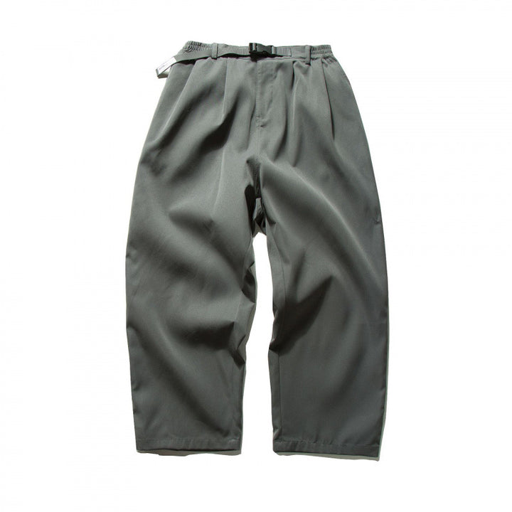 Herren Weitgeschnittene Relaxed-Hose mit elastischem Bund, Bundfalten und integriertem Webgürtel Drune
