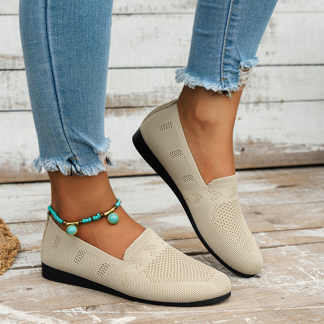 Damen Atmungsaktive Slip-On Espadrilles mit flexiblem Fußbett Drune