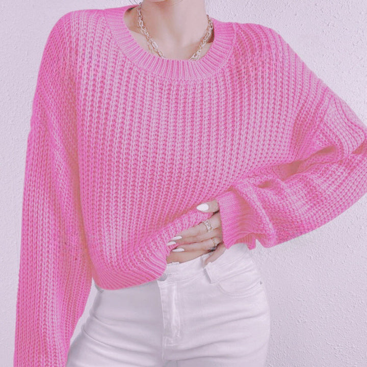 Damen Grobstrickpullover mit lässigem Schnitt und überschnittenen Schultern Drune