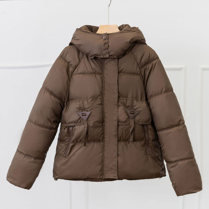 Damen Ultraleichte Pufferjacke mit verstellbarem Kapuzenkragen und praktischen Reißverschlusstaschen Drune