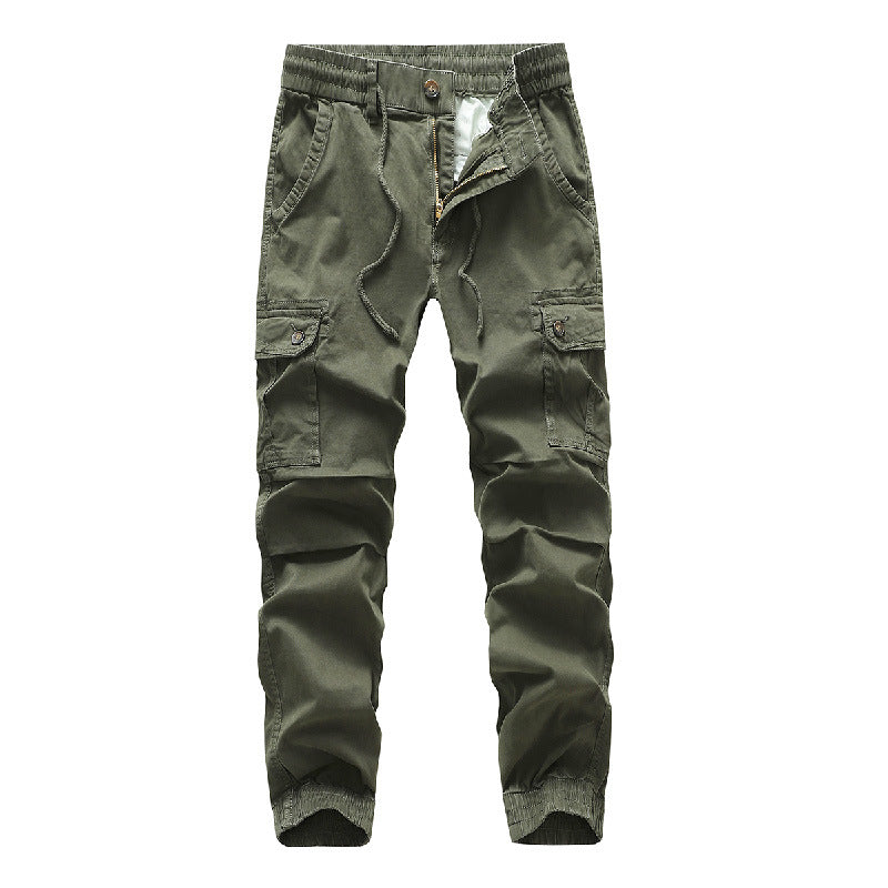 Herren Funktionale Cargo-Joggerhose im Urban-Workwear-Stil mit Kordelbund und Klapptaschen Drune
