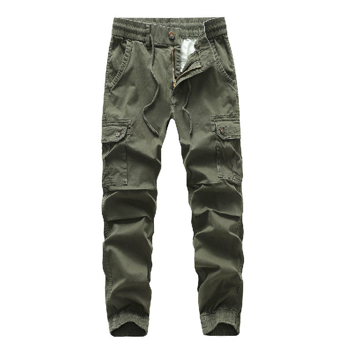Herren Funktionale Cargo-Joggerhose im Urban-Workwear-Stil mit Kordelbund und Klapptaschen Drune