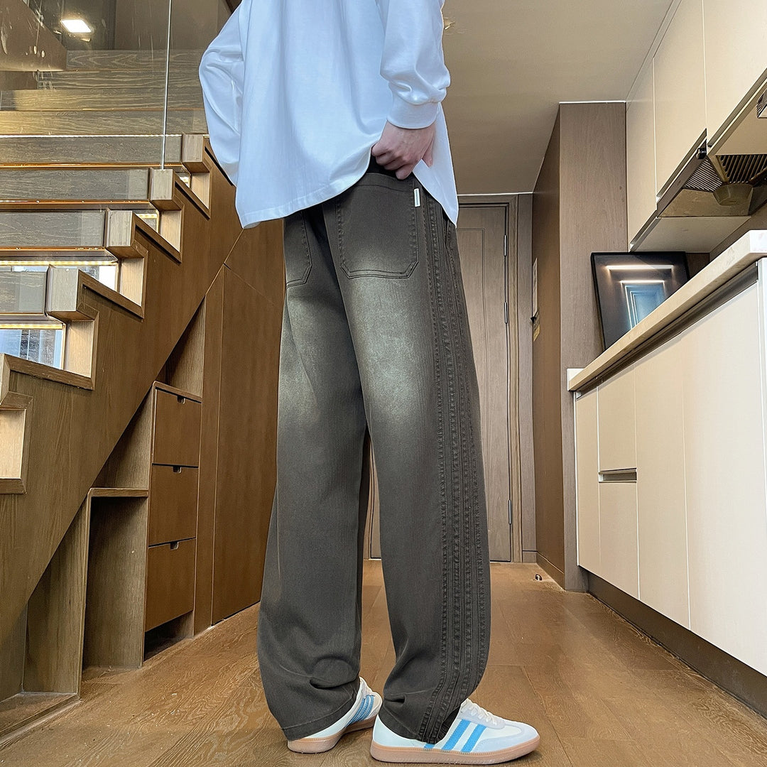Damen weite Freizeithose mit elastischem Bund und Kordelzug Drune