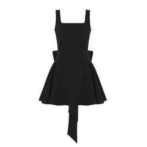 Damen kurzer, eleganter Rock mit asymmetrischem Saum und praktischen Bindeband-Details Drune