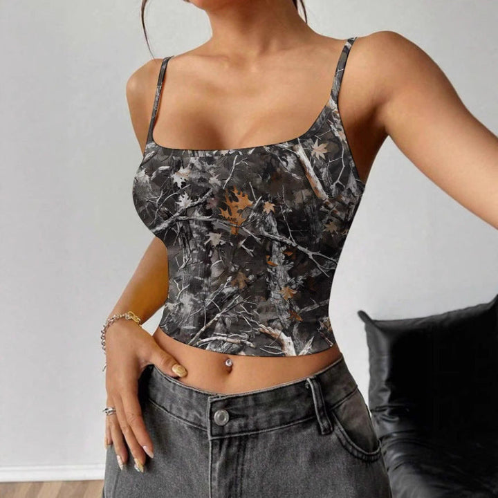 Damen ärmelloses Top im Camouflage-Design Drune