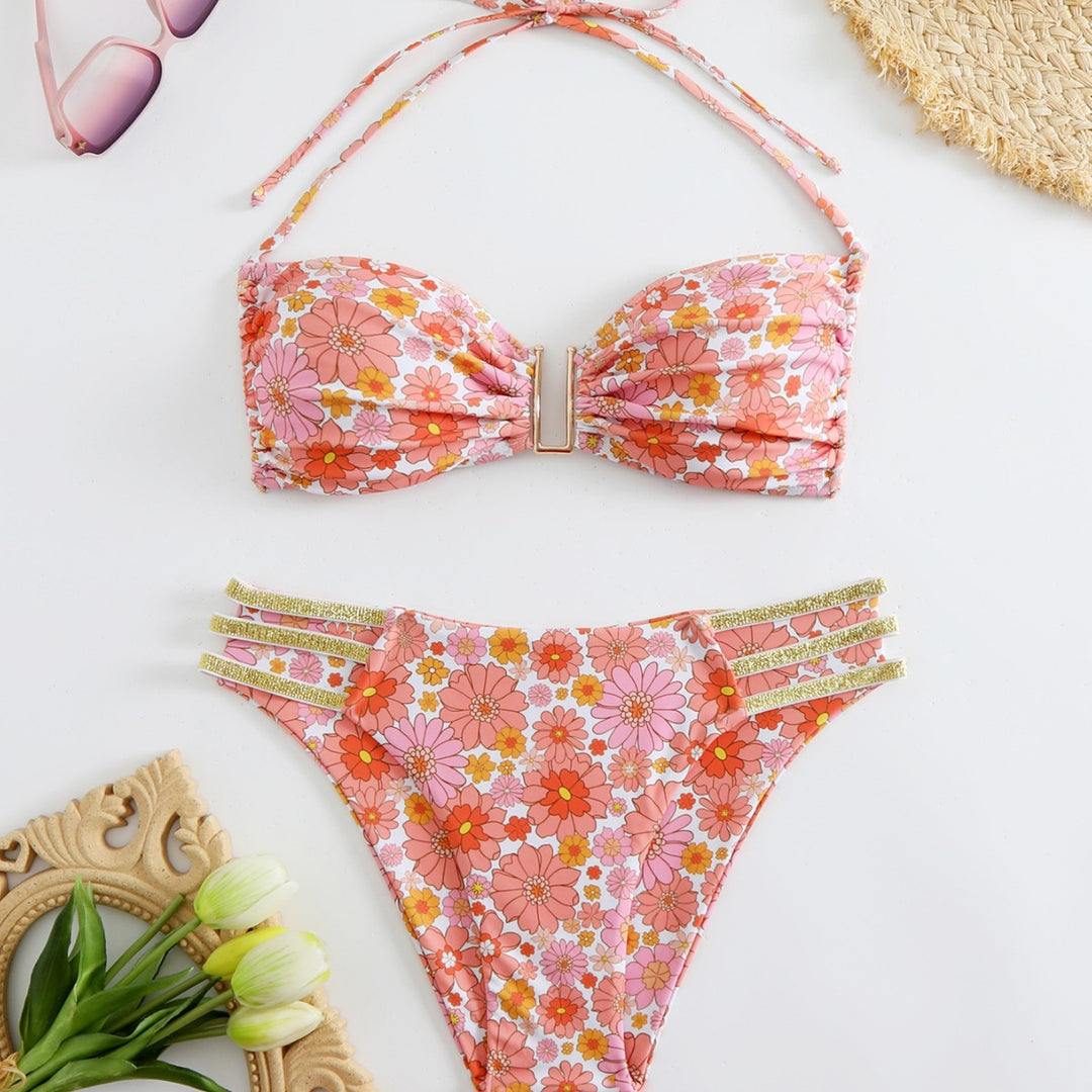 Damen Bandeau-Bikini mit verstellbaren Trägern und elegantem Schnitt Drune