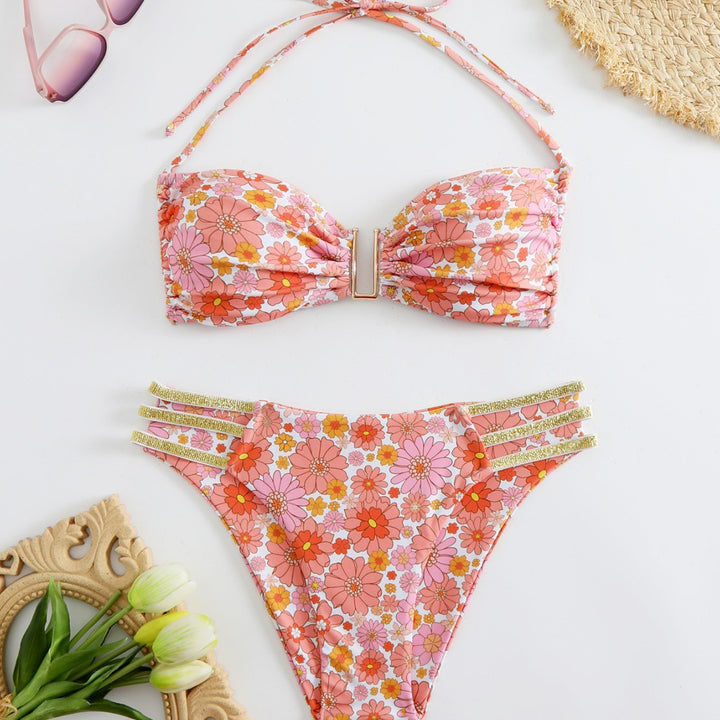 Damen Bandeau-Bikini mit verstellbaren Trägern und elegantem Schnitt Drune