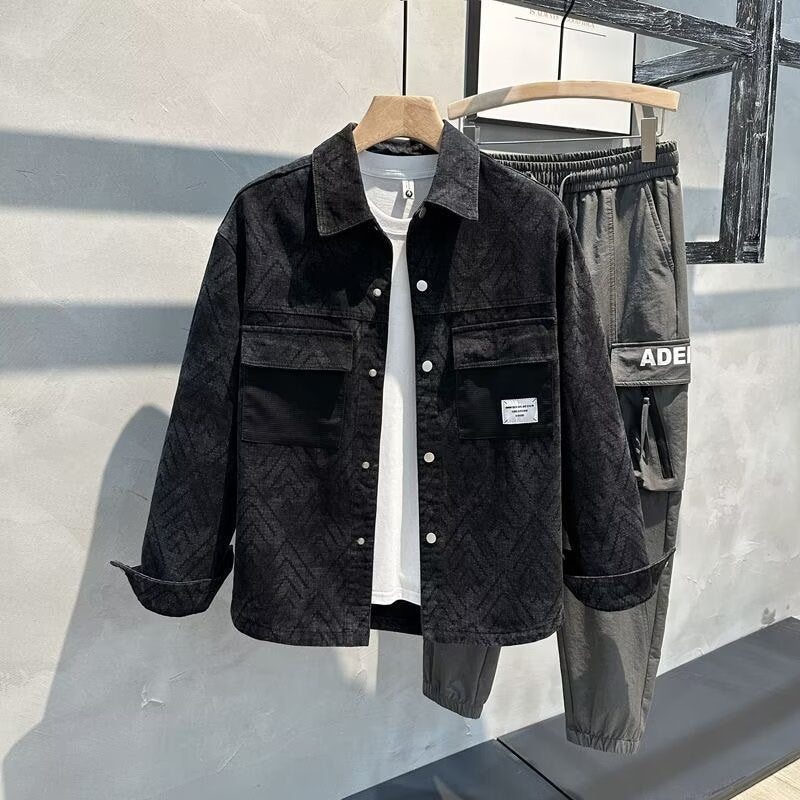 Herren Modische Utility-Jacke Drune