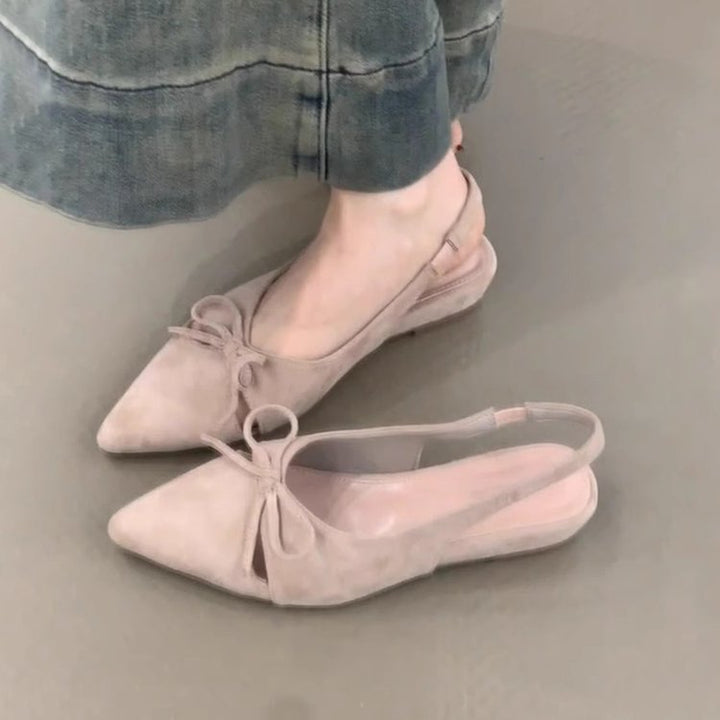 Damen Sling-Ballerinas mit dekorativem Schleifendetail und komfortablem Fußbett Drune