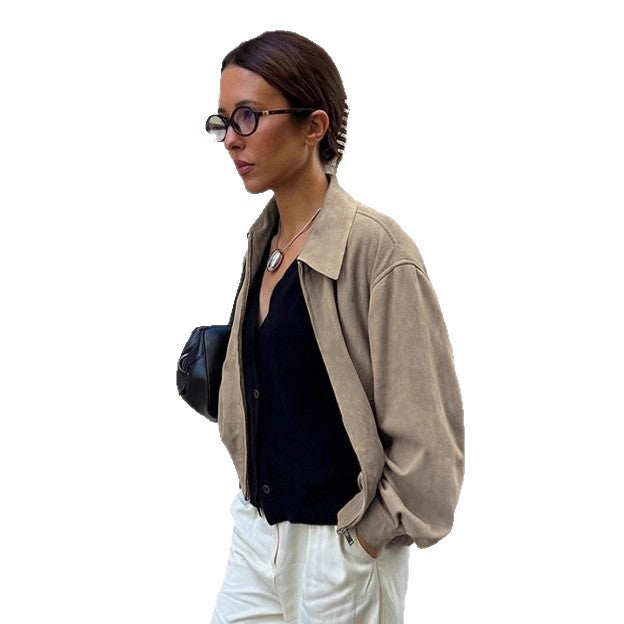 Damen Lässige Oversized Jacke aus weichem Material Drune