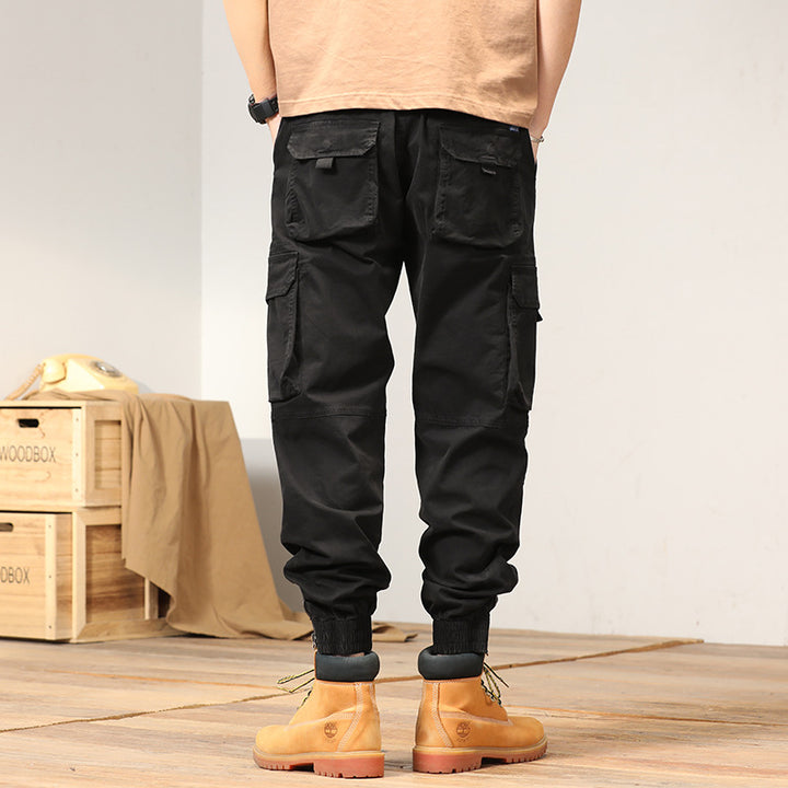 Herren Tapered-Cargo-Joggerhose mit verstärkten Kniepartien und elastischem Saum Drune