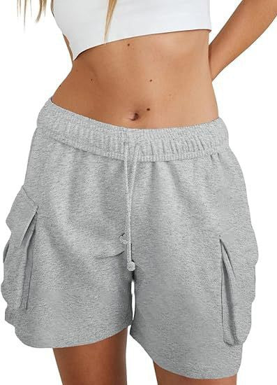 Damen lässige Freizeithose mit komfortablem Gummibund und praktischen Seitentaschen Drune