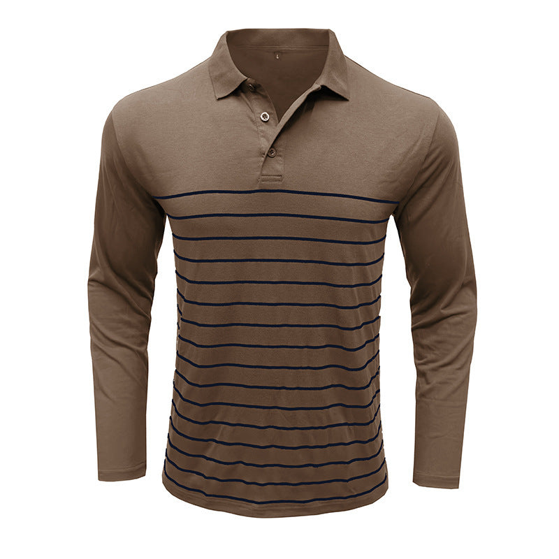 Drune | Pique Pullover Slim Passform Baumwollstrick Elegantes Streifenmuster