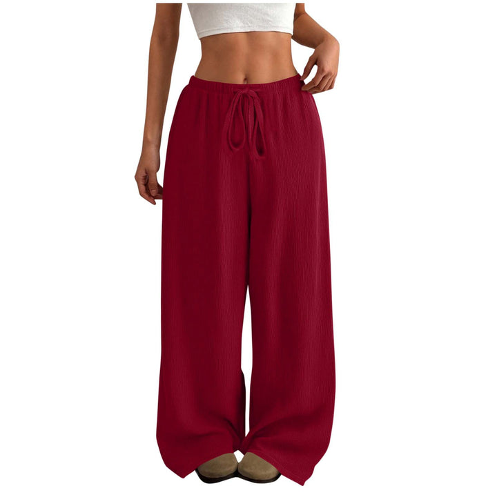 Damen Weite Sommerhose aus leichtem Stoff mit Gummizug Drune