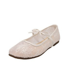 Damen Elegante Ballerinas mit dekorativem Schleifen-Design und glitzernden Applikationen Drune