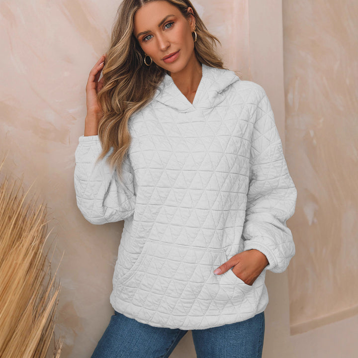 Damen Gepolsterter Stepp-Kapuzenpullover mit Kängurutasche Drune
