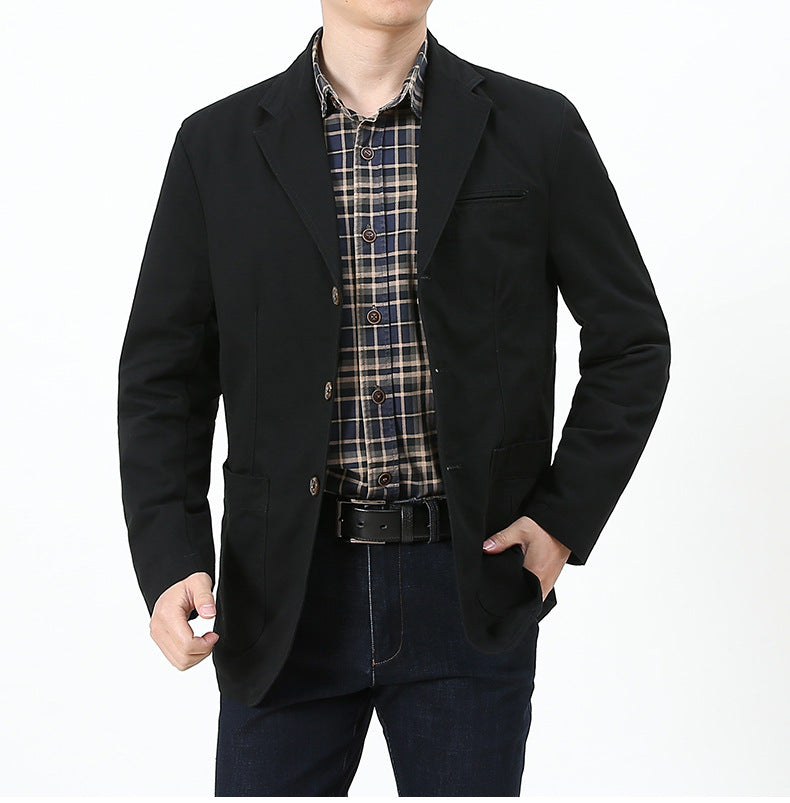 Herren Modische Freizeitjacke mit Taschen Drune