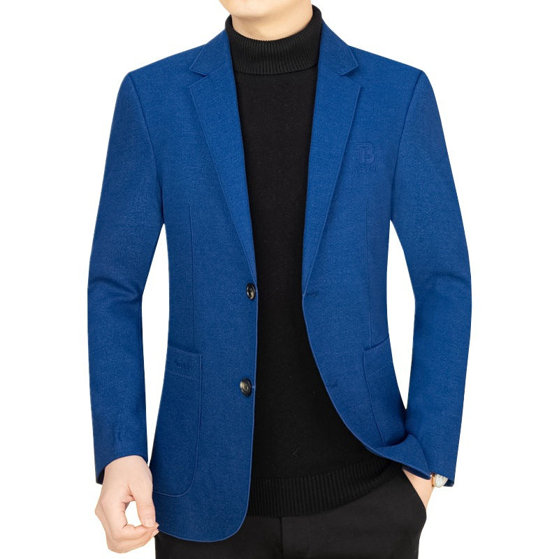 Herren Slim-Fit Sakko aus leichtem MischgewDrunee mit Struktur Drune