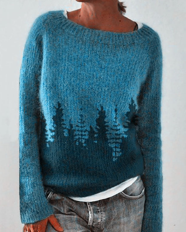 Drune Waldmuster Pullover-Sweater