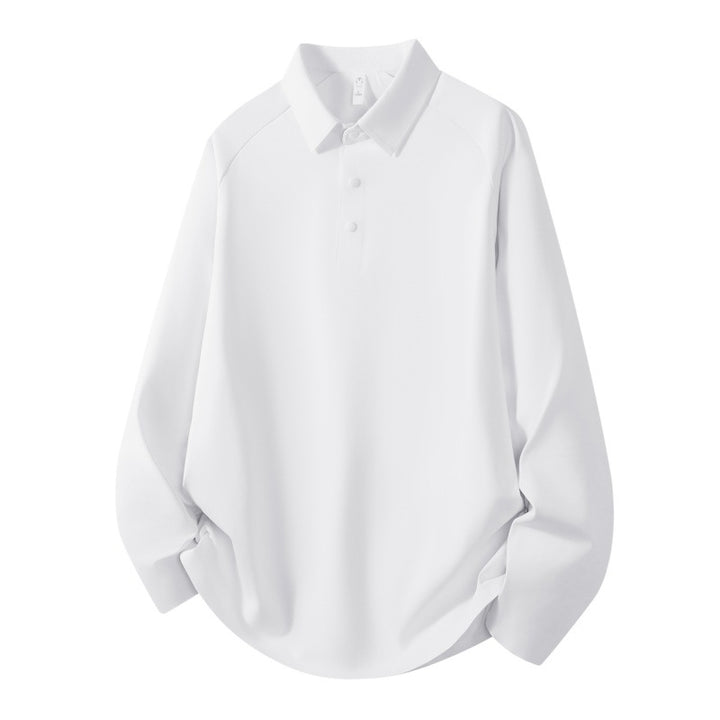 Herren Langarm-Poloshirt aus technischem Stretch mit Hemdkragen & Halbknopf-Leiste Drune