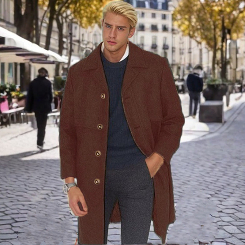 Herren eleganter Wollmantel Drune