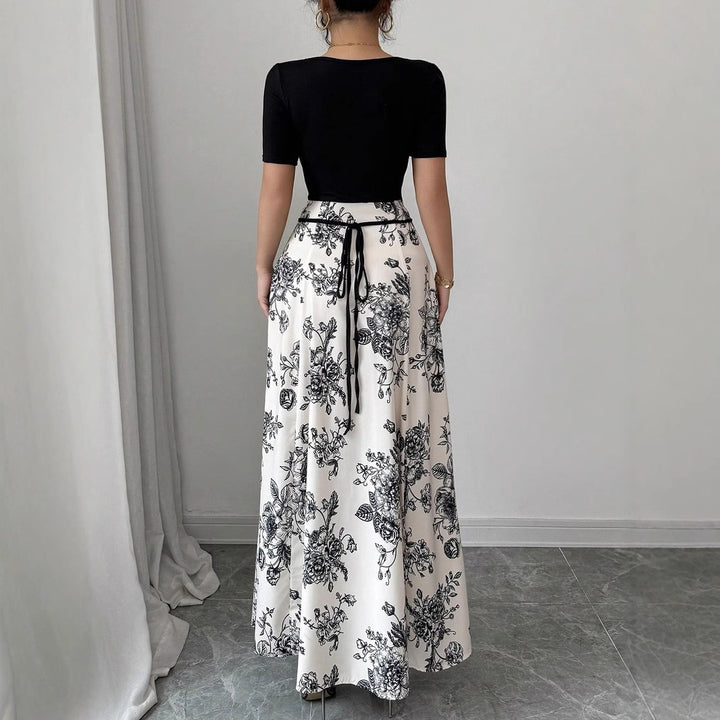 Damen Eleganter Maxirock mit floralem Muster Drune