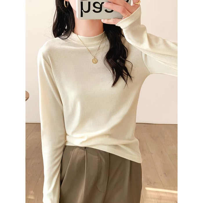Damen Langarmshirt mit höherem Stehkragen Drune