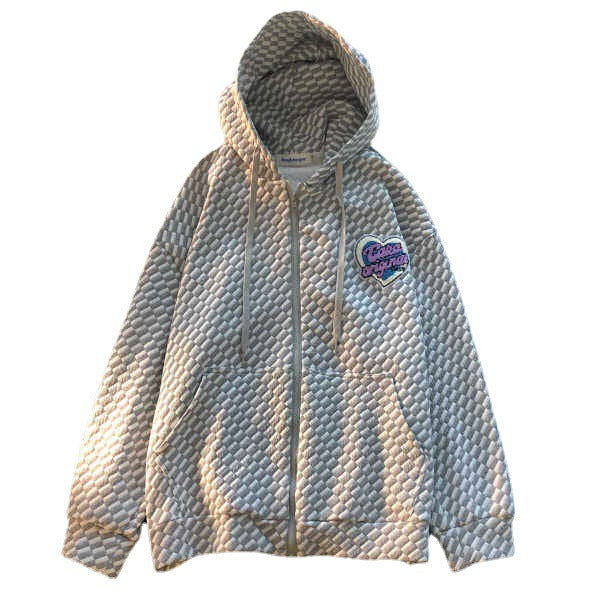 Damen Kapuzenjacke mit strukturiertem Design und durchgehendem Reißverschluss Drune