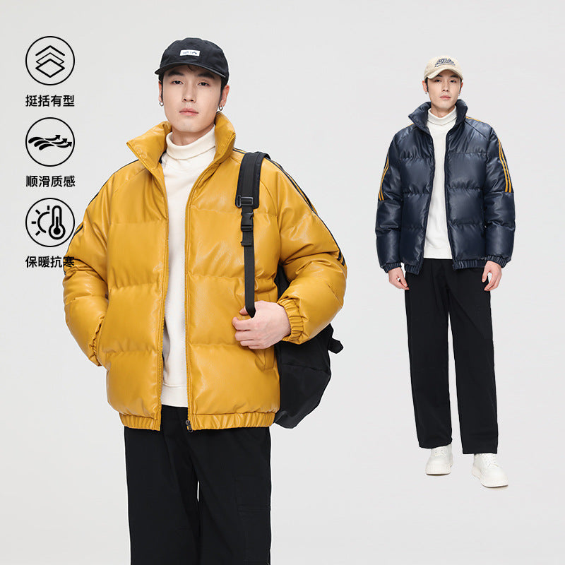 Herren Wattierte Steppjacke im Oversize-Sportlook mit Kontraststreifen an den Ärmeln Drune