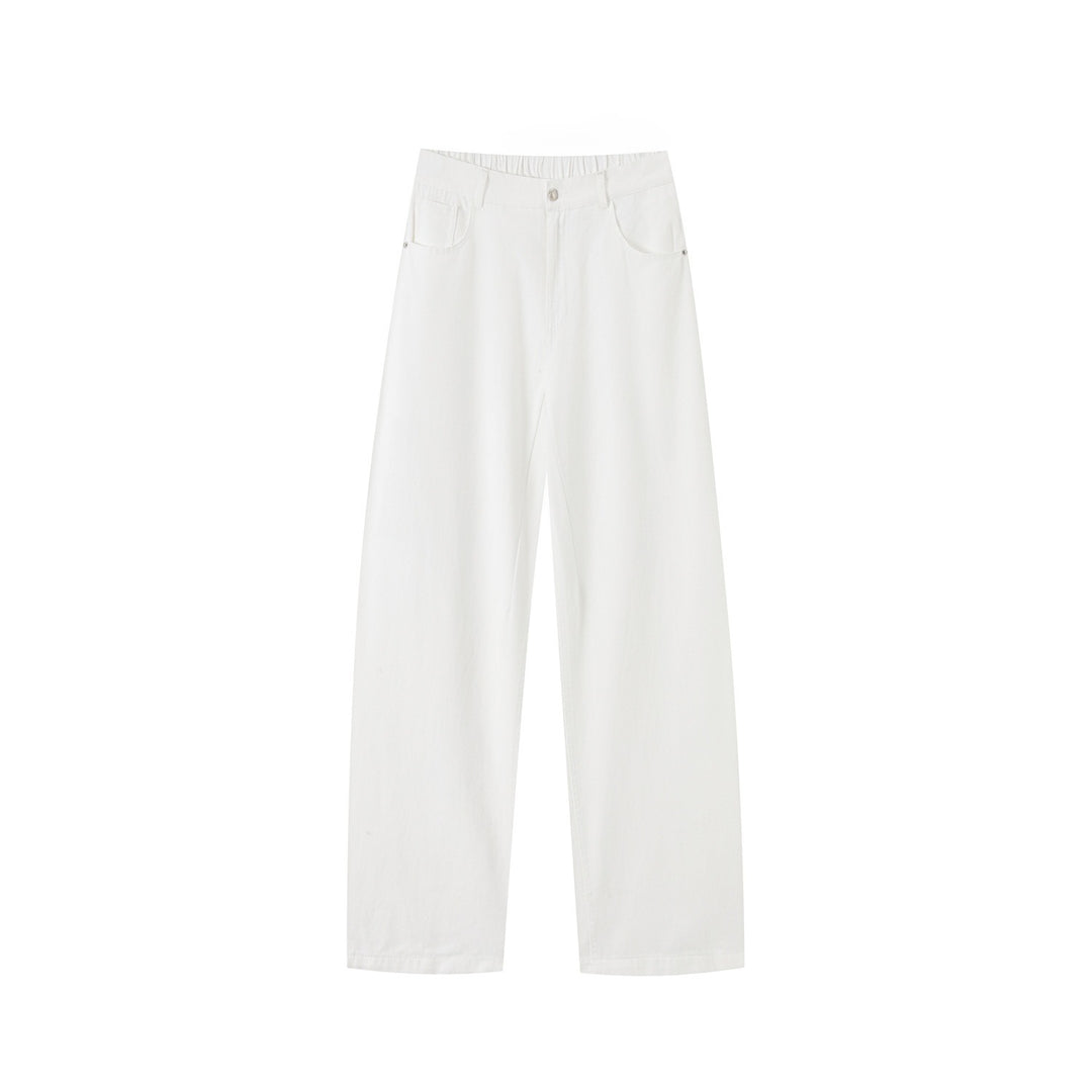 Damen Weitgeschnittene Hochtaillierte Stoffhose Drune