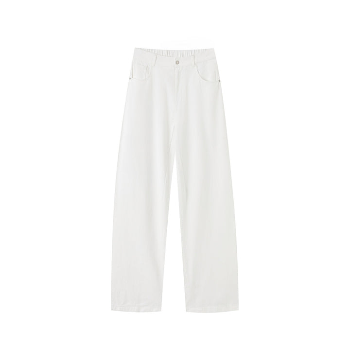 Damen Weitgeschnittene Hochtaillierte Stoffhose Drune