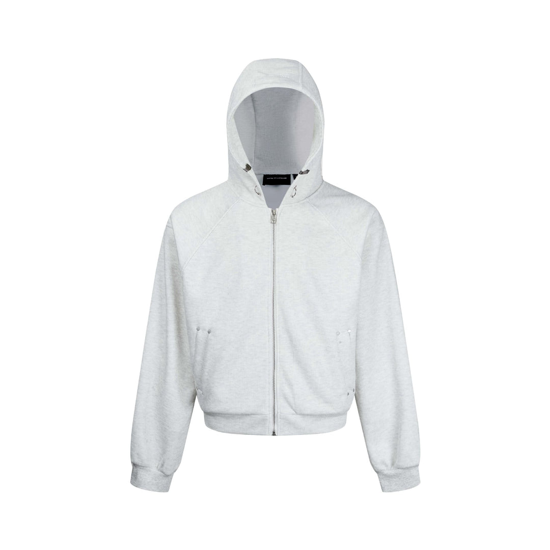 Damen Kapuzen-Sweatjacke mit Reißverschluss und Raglanärmeln Drune