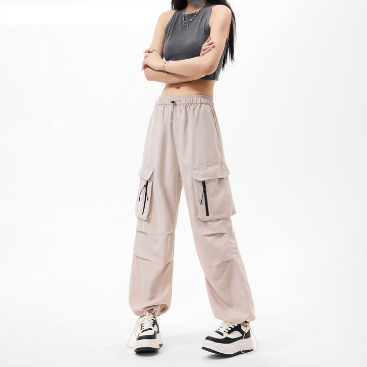 Herren Weite Tech‑Cargo‑Hose mit Elastikbund, Multifach‑Cargotaschen und Kordelabschluss Drune