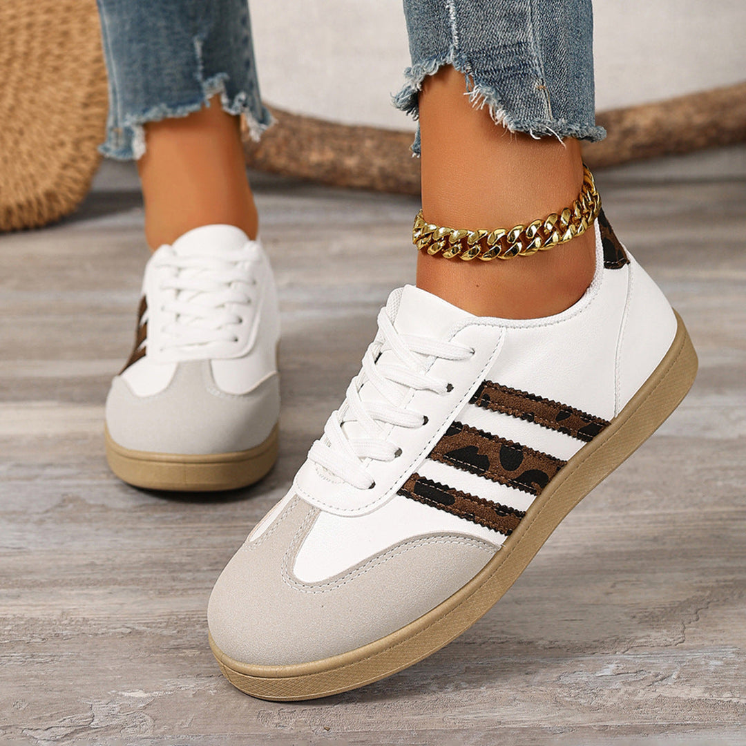 Damen Sneakers im trendigen Design mit Leopardenmuster und komfortablem Fußbett Drune