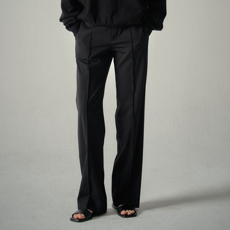 Damen elegante Fließende Stoffhose Drune