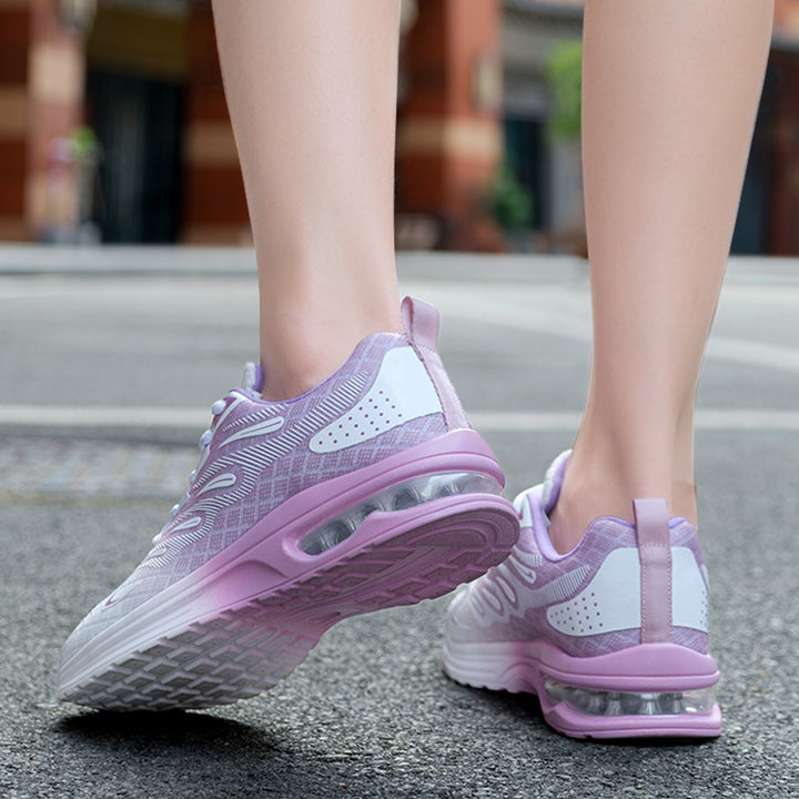 Damen nan leistungsorientierter Fitnesssneaker mit sichtbarer Luftdämpfung und nahtlosem Strickobermaterial Drune