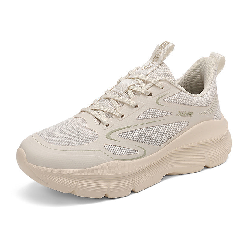 Damen nan modische Volumen-Sneaker mit atmungsaktivem Mesh, verstärkenden Overlays und extra gedämpfter Keilsohle Drune