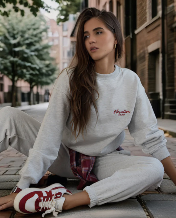 Damen lässiges Sweatshirt und Jogginghose Set Drune