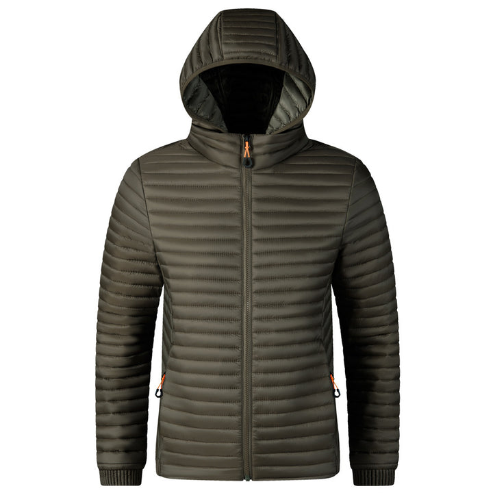Herren Moderne Steppjacke mit Kapuze Drune