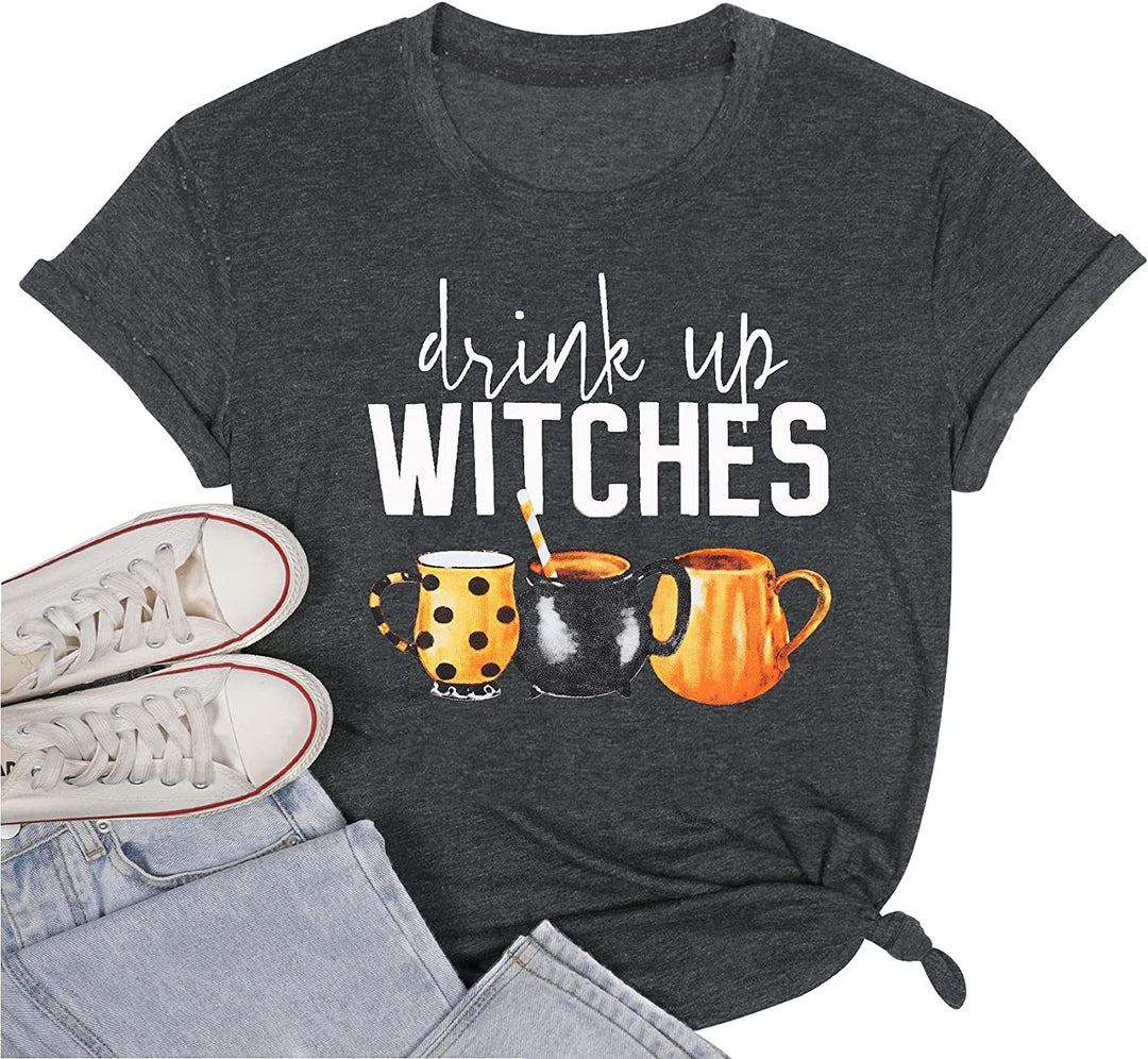 Damen Verspieltes Grafik-T-Shirt mit verspieltem Tassen-Design Drune