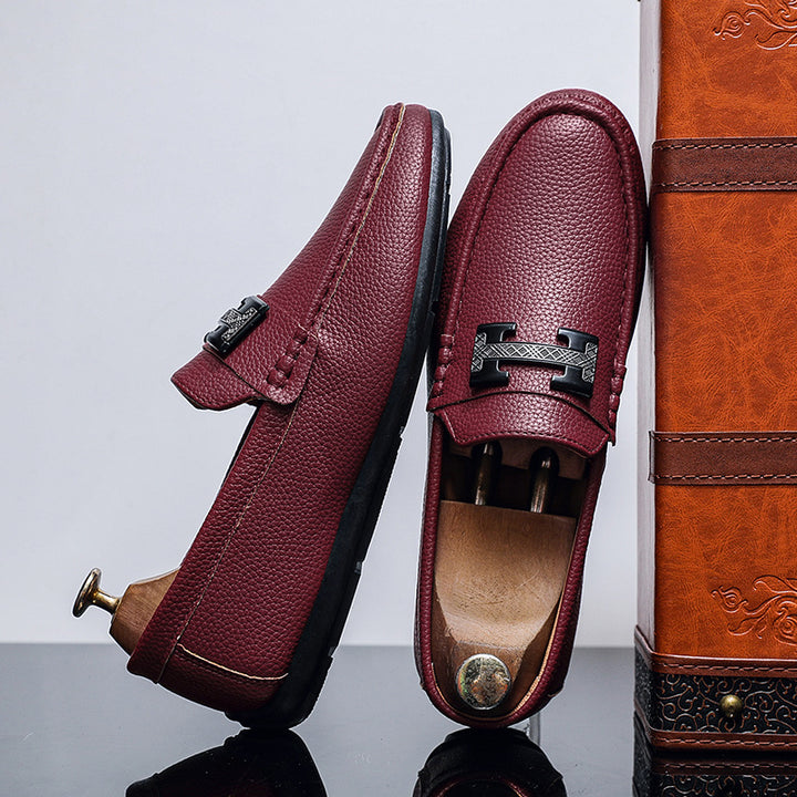 Herren Elegante Mokassins mit Metallverschluss