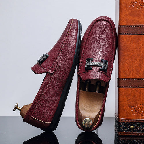 Herren Elegante Mokassins mit Metallverschluss