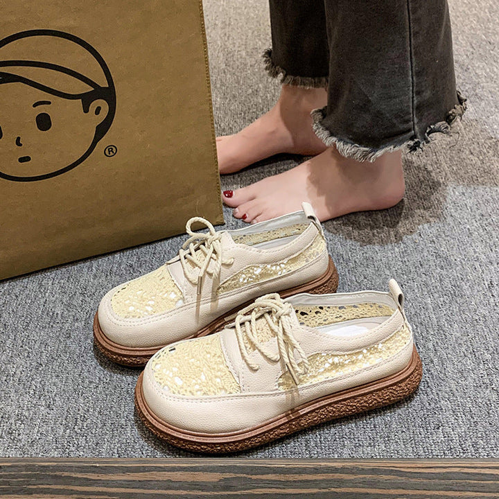 Damen Komfortable Freizeit Sneakers mit atmungsaktiver Oberflächenstruktur Drune