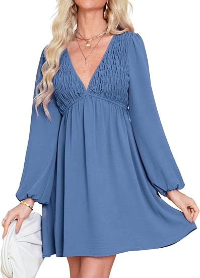 Damen fließendes Freizeitkleid Drune
