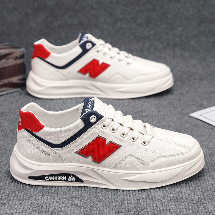 Herren Voluminöse Casual-Sneaker mit strukturiertem Kunstleder, kontrastierten Overlays und gedämpfter Plateau-Sohle Drune