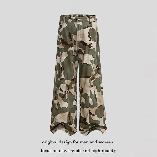Damen weite Cargo‑Culotte‑Hose im Loose‑Fit mit Knie‑Patch und elastischem Bund Drune