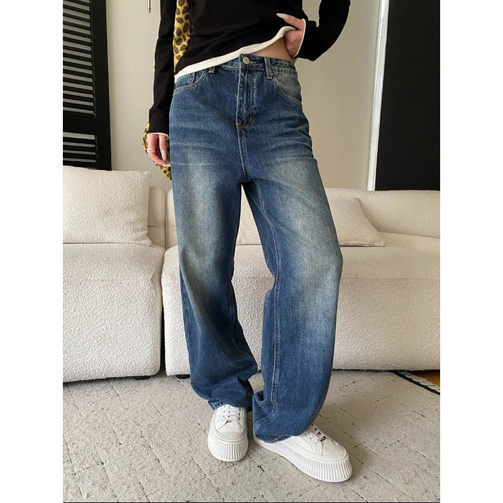 Damen Langarmshirt mit modischem Kragen und elastischem Rippstrick Drune