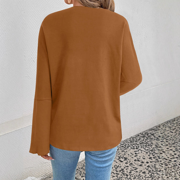 Damen Leichter Offener Blazer mit fallendem Revers und weiten Ärmeln Drune