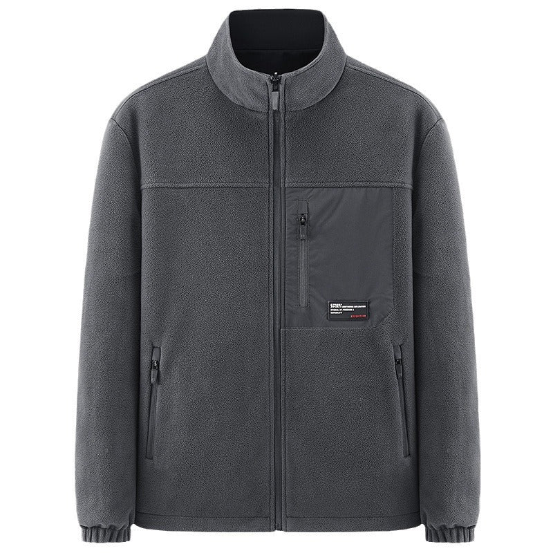 Herren Minimalistische technische Allwetter-Softshelljacke mit Stehkragen und wasserabweisenden Reißverschlüssen Drune